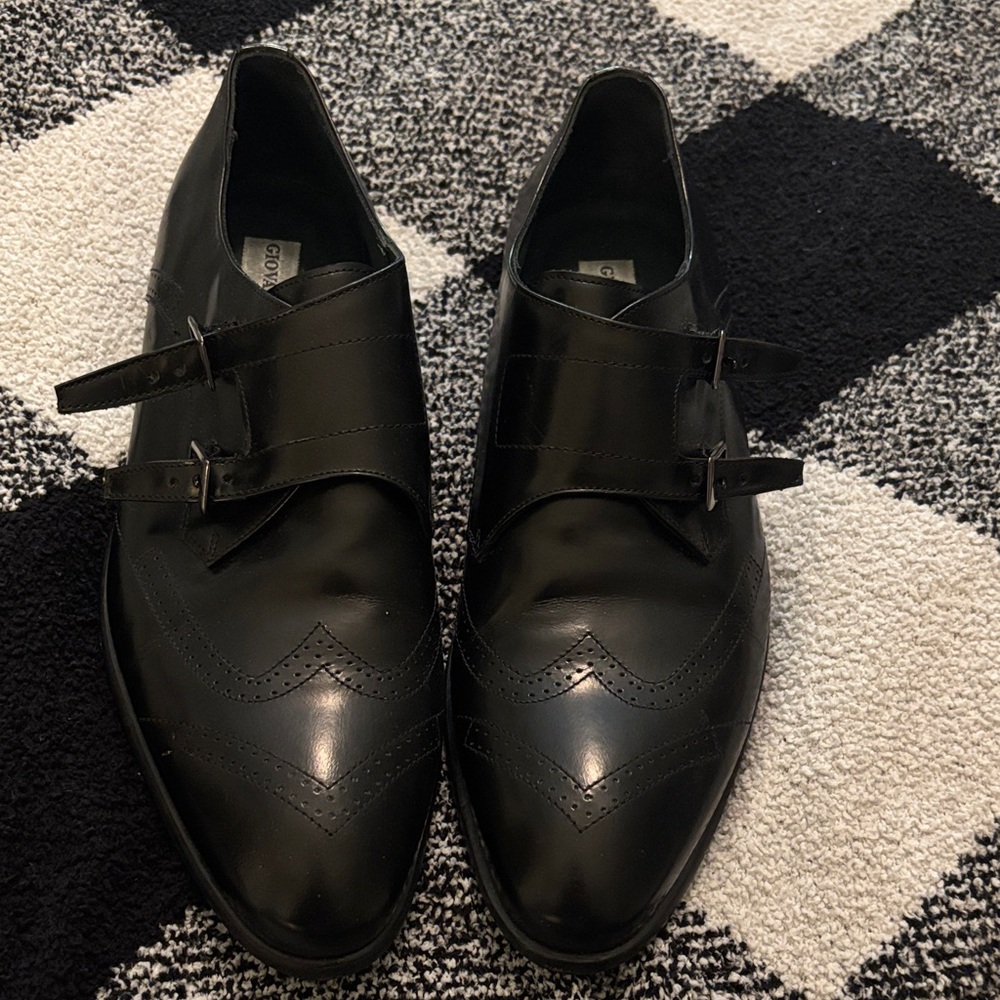 Giovanni Conti (made in 🇮🇹 ) Black Double Monk Strap dress shoes